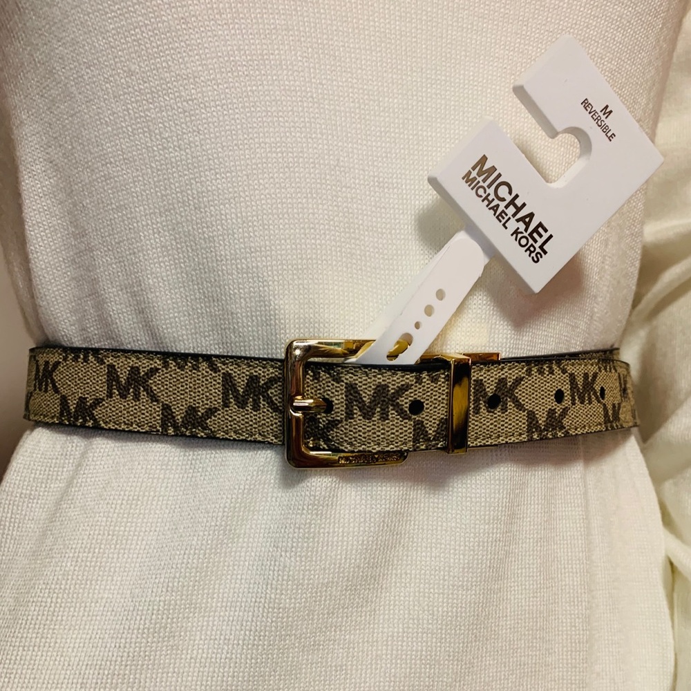 NWT MICHAEL KORS REVERSIBLE LEATHER BELT